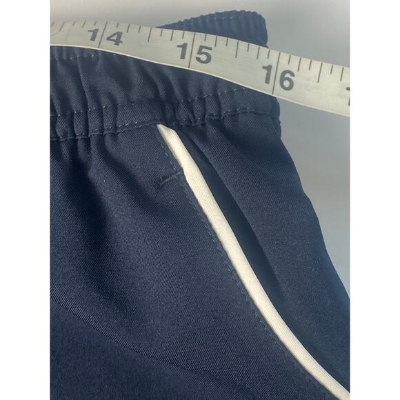 Nike Blue White Side Striped Athletic Pull-on Cropped Pants Women's Size Large - Picture 5 of 7
